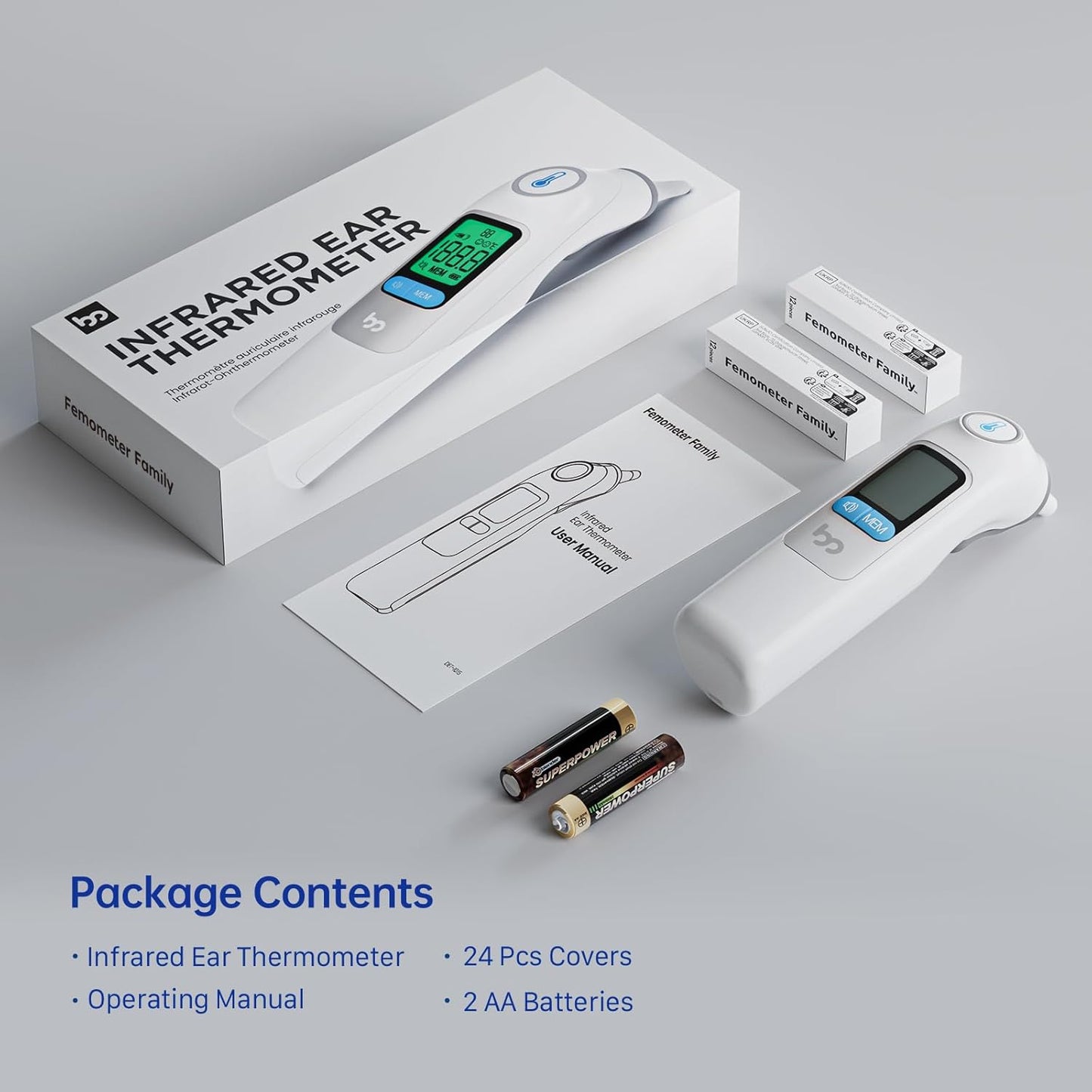 Digital Infrared Ear Thermometer – Fast, Accurate Temperature Check for Home Use