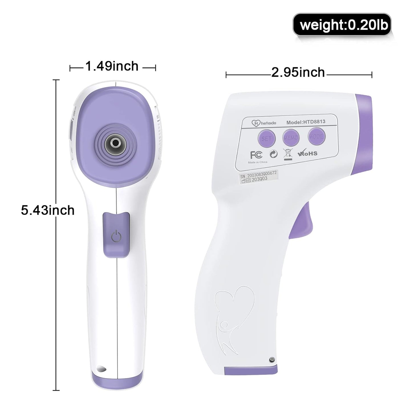 Non-Contact Infrared Forehead Thermometer – Instant, Hygienic Temperature Check for Home Use