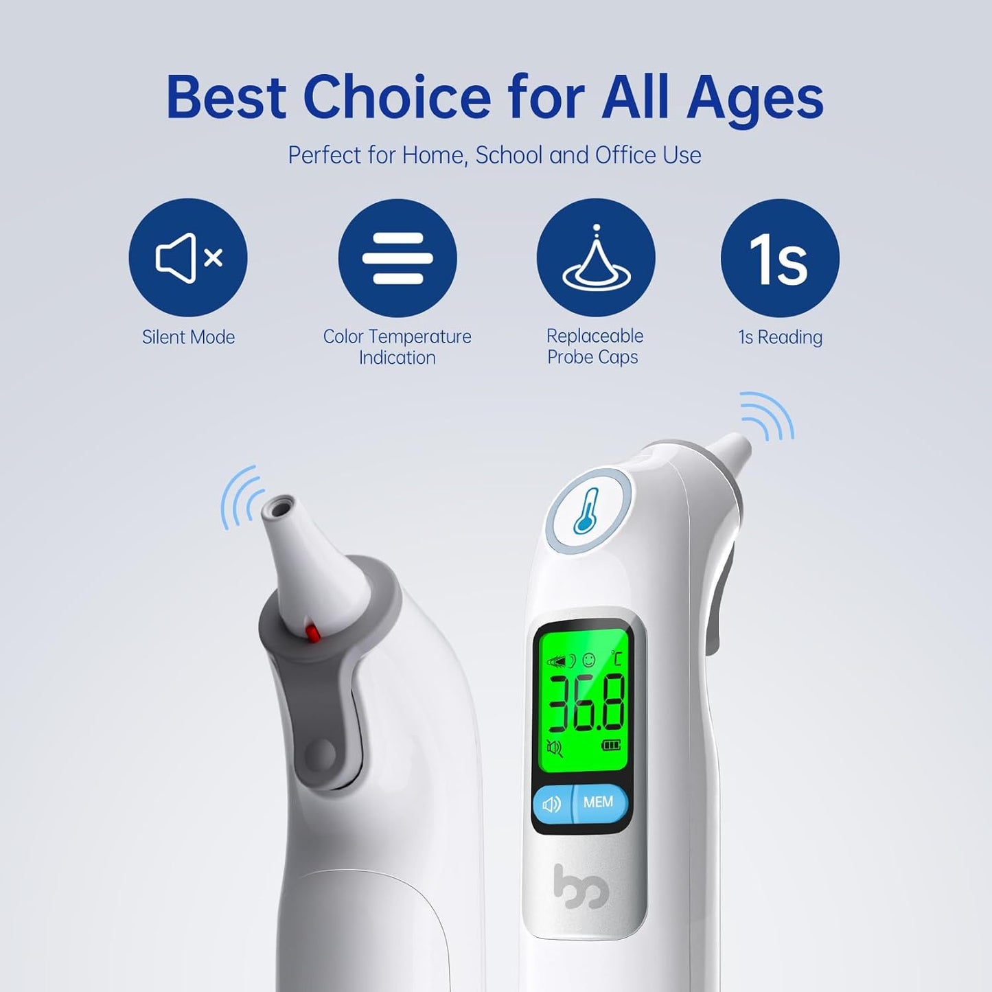 Digital Infrared Ear Thermometer – Fast, Accurate Temperature Check for Home Use