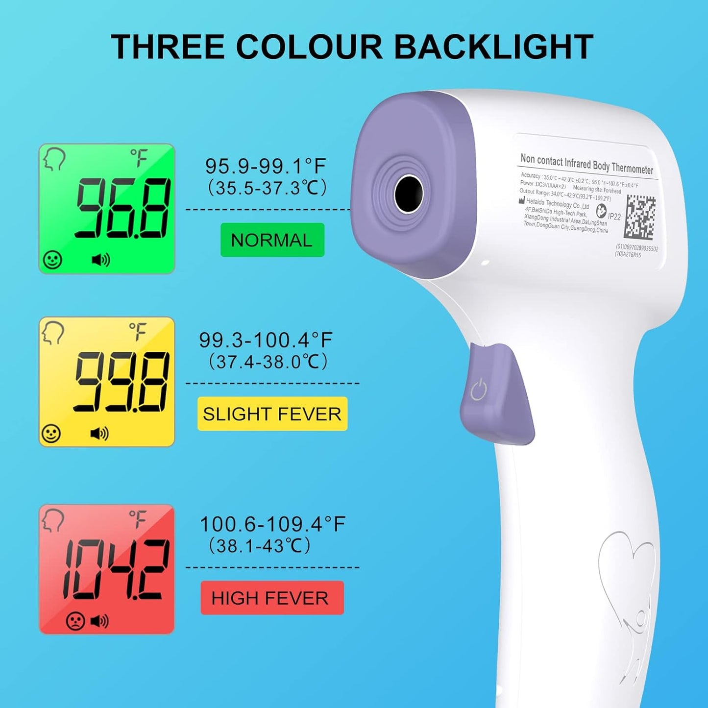 Non-Contact Infrared Forehead Thermometer – Instant, Hygienic Temperature Check for Home Use