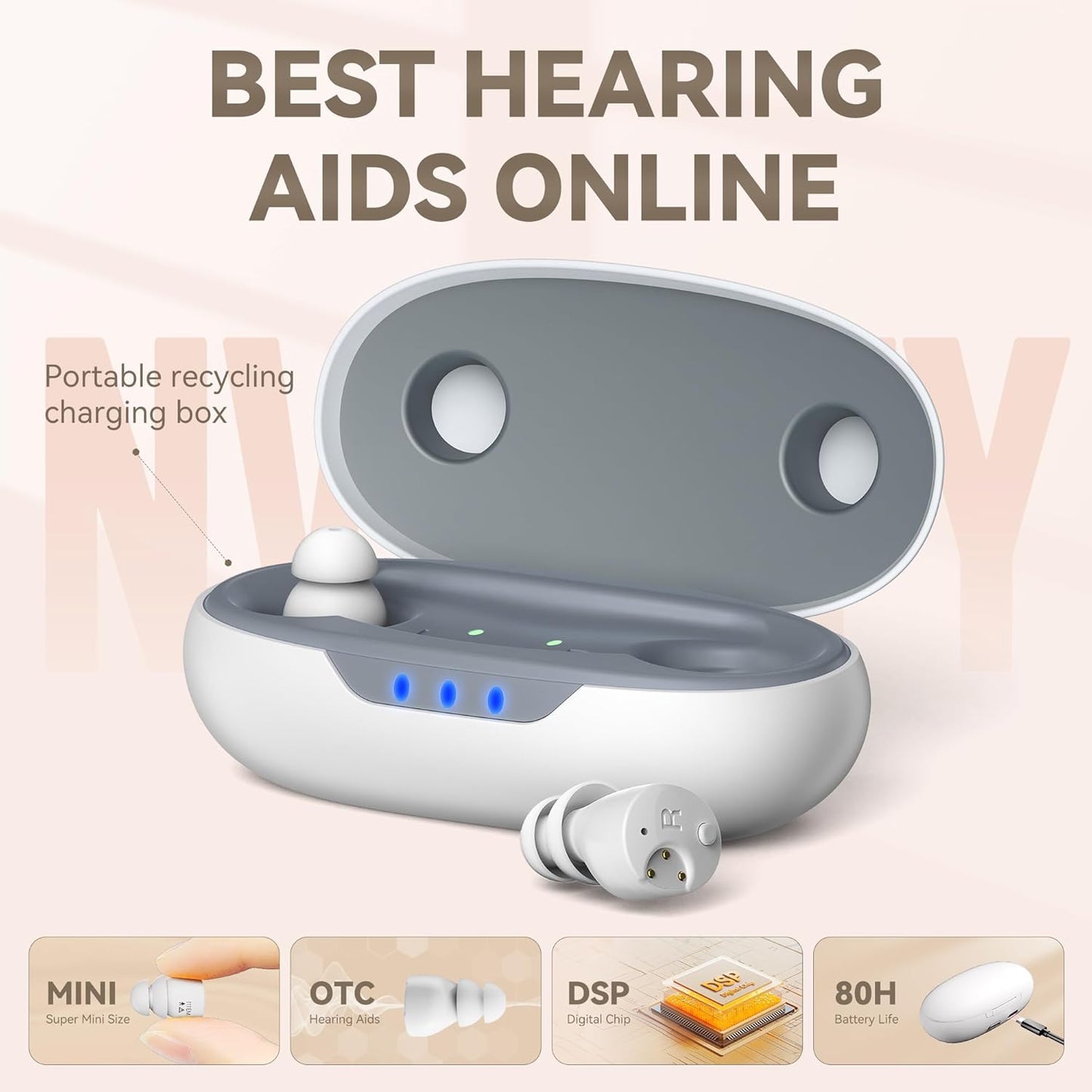 Long-Lasting Rechargeable Invisible Hearing Devices for Seniors