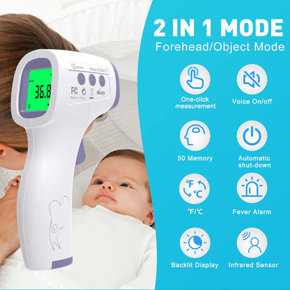 Non-Contact Infrared Forehead Thermometer – Instant, Hygienic Temperature Check for Home Use