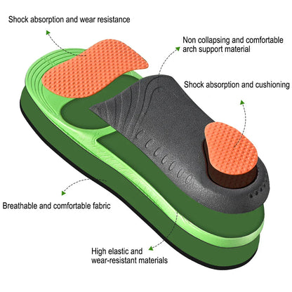 Sports Insoles for Superior Support, Shock Absorption & Comfort