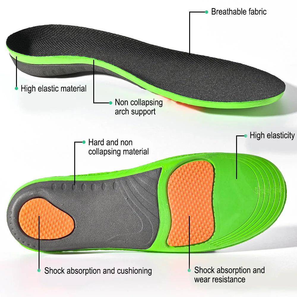Sports Insoles for Superior Support, Shock Absorption & Comfort