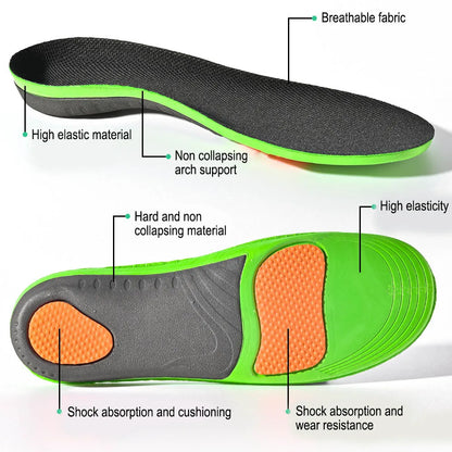 Sports Insoles for Superior Support, Shock Absorption & Comfort