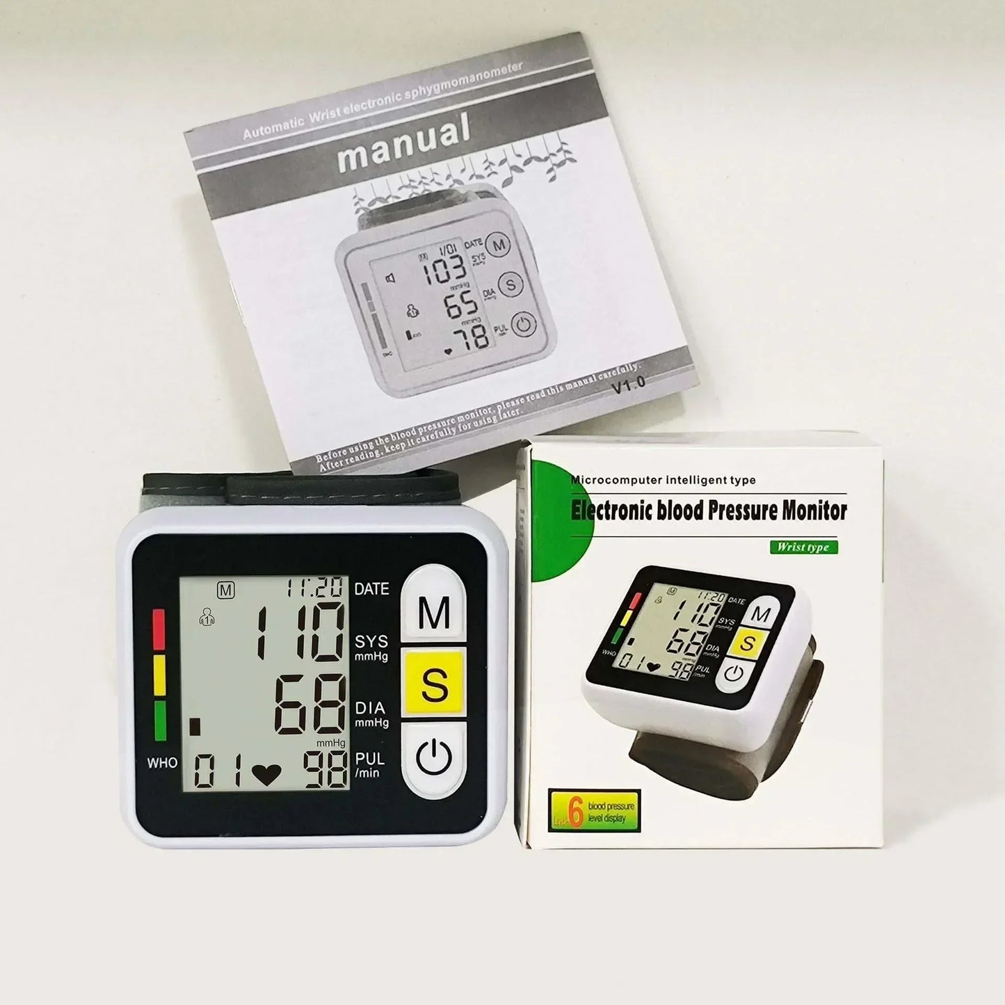 Portable Wrist Blood Pressure and Pulse Monitor